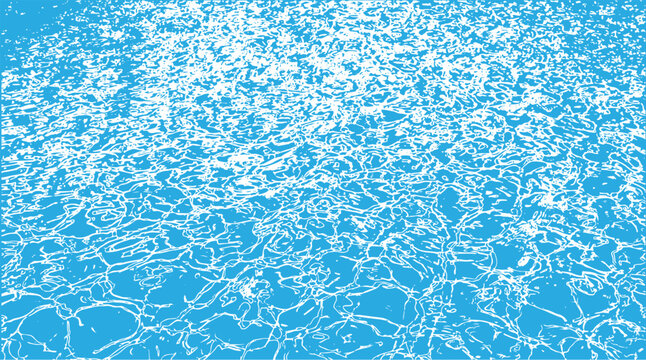 Abstract light blue water surface texture with white reflections