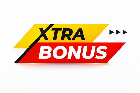 Bold extra bonus promotional banner with yellow and red colors