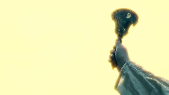 Hand Bell Is Rung In Sun Glow