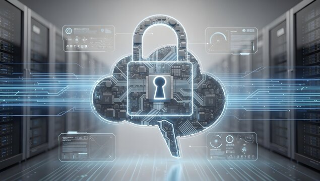 Secure cloud computing lock above processor brain interface for data center security