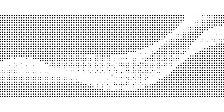 Grunge halftone gradient background. Faded dotted grit noise texture. Black and white rasterized sand wallpaper. Retro pixelated bitmap backdrop eps 10 .