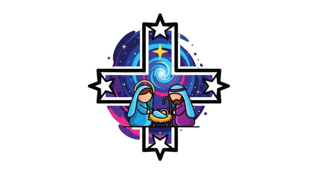 Glowing blue alien with colorful headband.