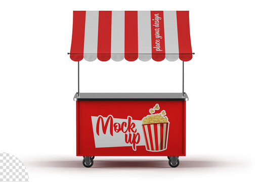Street Food Cart Mockup Isolated