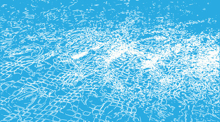 Naklejka premium Abstract light blue water surface with white ripple texture background