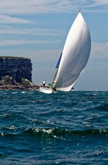 Sailing  yacht race. Yachting. Sailing. Regatta. Classic sail yachts and sailboats  © Alvov