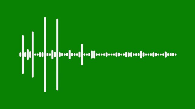liquid style audio wave visualization, glowing neon sound lines on green screen background, dynamic music frequency equalizer spectrum, seamless loop podcast visualizer asset 4k,