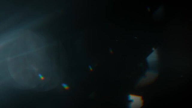 Real Shooted Cinematic Lens Flare Overlay on Black Background at 1000fps Slow Motion.