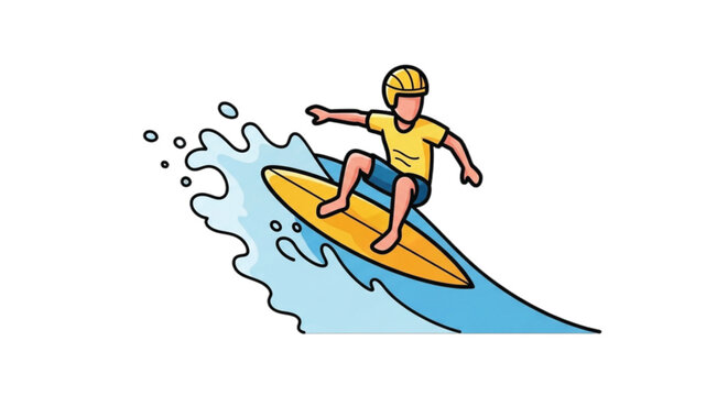 Man surfing on ocean wave board.