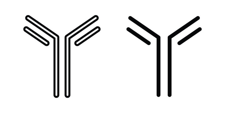 Antibody icon in different style. vector flat and outlined icons