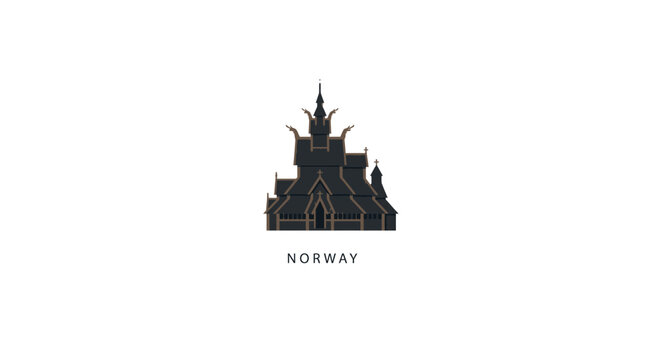 Iconic Borgund Stave Church of Norway an ancient wooden architectural masterpiece