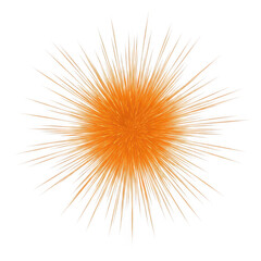Naklejka premium Explosion of bright orange sparks in space isolated on transparent background