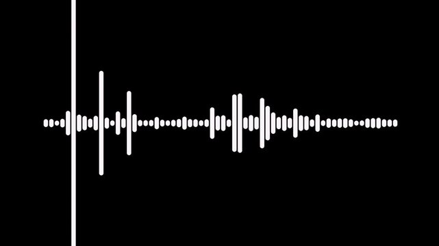 dreamy lo-fi audio waveform spectrum animation, transparent background alpha channel music visualizer, smooth voice record sound lines, aesthetic podcast frequency equalizer asset,