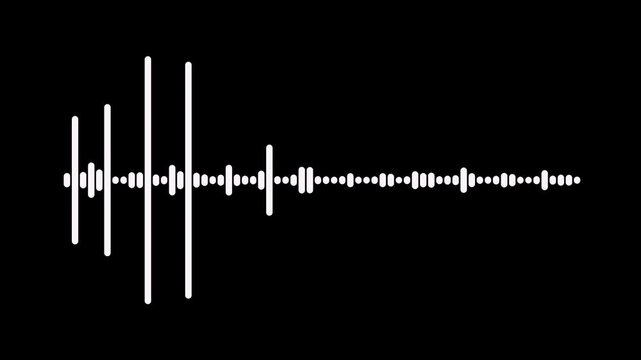 dreamy lo-fi audio waveform spectrum animation, transparent background alpha channel music visualizer, smooth voice record sound lines, aesthetic podcast frequency equalizer asset,