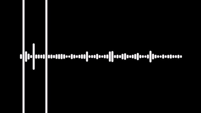 dreamy lo-fi audio waveform spectrum animation, transparent background alpha channel music visualizer, smooth voice record sound lines, aesthetic podcast frequency equalizer asset,