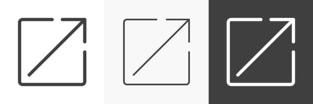 External link icon set for web