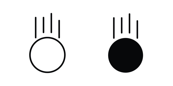 Gravity icon in different style. vector flat and outlined icons