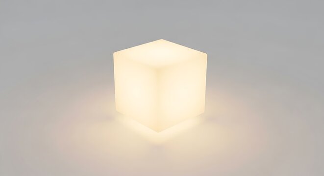 Glowing white pentagon shaped object.