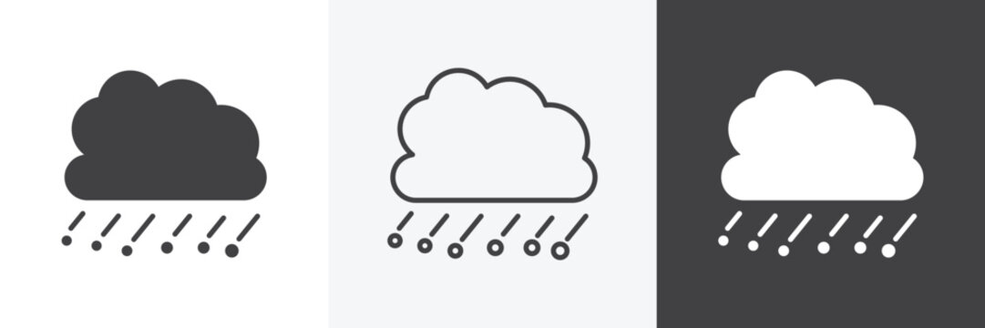 Hail icon set for web