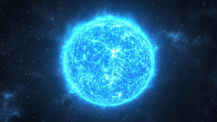 Naklejka premium blue sun circle energy light 