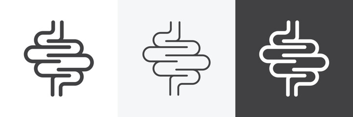 Obraz premium Intestine icon set for web