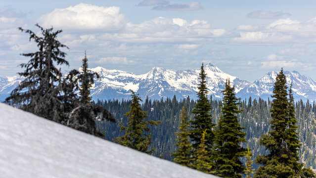Whitefish Mountain Range, Light Snow, May