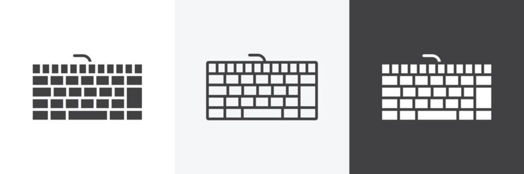 Keyboard icon set for web
