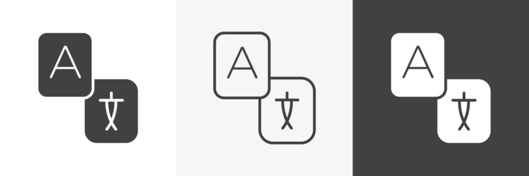 Language icon set for web