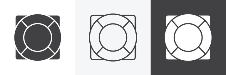 Life buoy icon set for web © safe