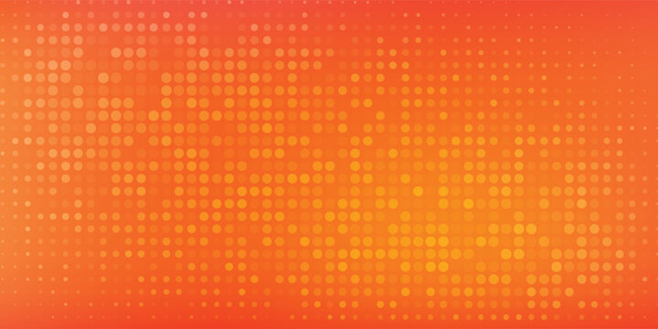 Abstract orange and yellow halftone dots pattern background