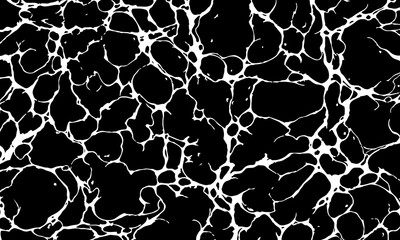 Obraz premium Abstract pattern of black and white organic shapes. Bold outlines form a dynamic, evolving network.