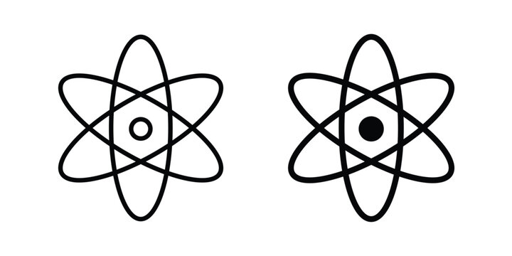 Photon icon in different style. vector flat and outlined icons