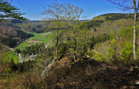 Naturpark Obere Donau; Blick ins B&auml;rathal im Naturraum Hohe Schwabenalb; Schw&auml;bische Alb;
