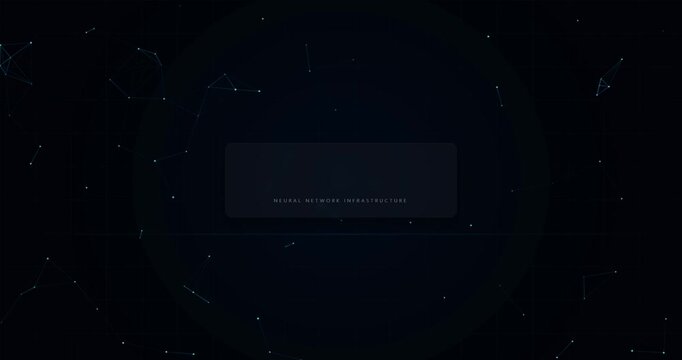 Abstract digital background with moving connected dots and lines, network connection technology concept.