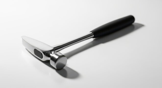 Close-up of a reflex hammer on a white background