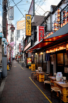 Tokyo, Japan - March 15, 2026: Omoide Yokocho alley with illuminated signs in Shinjuku district of Tokyo, Japan
