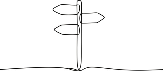 A simple line drawing of a signpost © ZeroStock