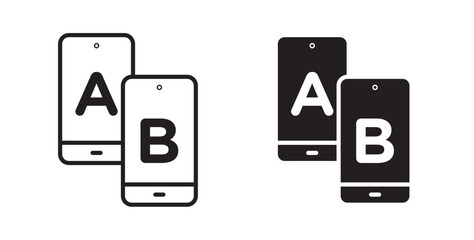 A B testing icon for website, apps and UI. © jotty