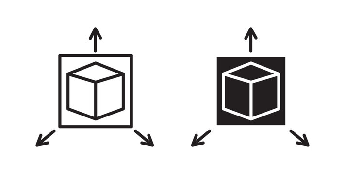 3D modeling icon for website, apps and UI.