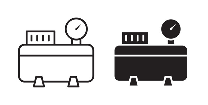 Air compressor icon for website, apps and UI.