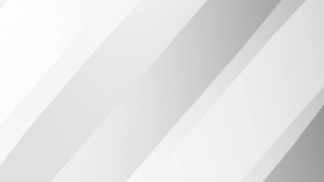 Diagonal white stripes. Abstract diagonal stripes pattern. Clean white and grey abstract diagonal lines. 4k Video background loop able