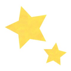 Obraz premium ふたつの星のかわいい手描きイラスト