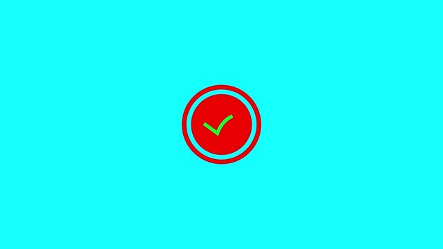 Animated of Check mark symbol. Success, accepted. Tick mark icon animation. Check mark icon, right mark icon,