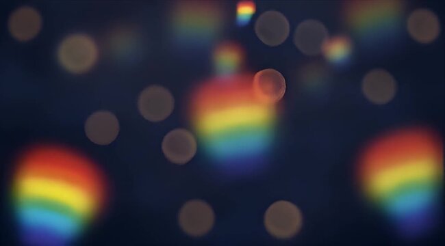 Pride Rainbow bokeh blur abstract pride lgbt colorful night background celebration with dreamy glowing circle light prism effect and soft colorful blur abstract background bokeh soft light glowing