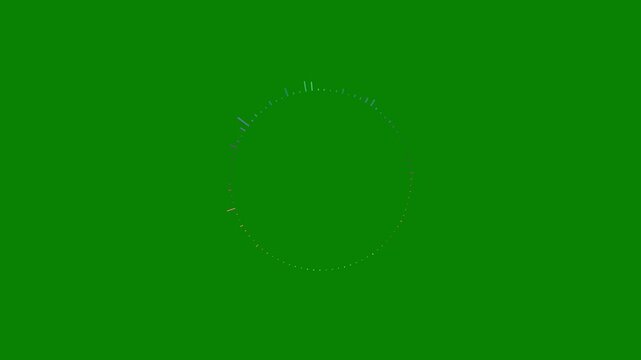 abstract particle audio spectrum visualization, glowing sound wave beats on green screen, dynamic electronic music frequency bars, seamless loop cinematic wave visualizer asset,