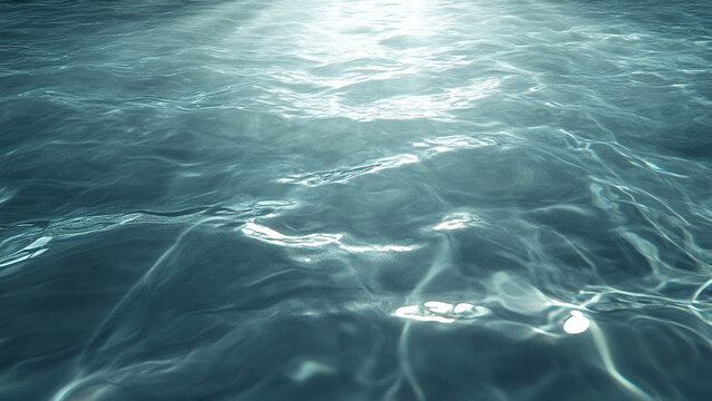 pure clear water waves background, reflection