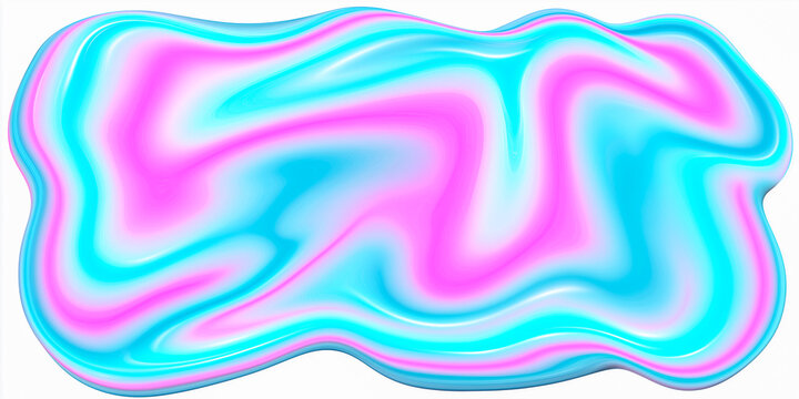Abstract fluid design featuring swirling patterns of pink and blue colors on a smooth surface, creating a vibrant and dynamic visual effect
