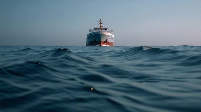 Majestic Vessel on Calm Waters: A Journey Across Tranquil Oceans Captured in Serene Frames Displaying the Beauty of Maritime Adventure and Exploration
