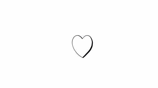 Hand drawn social media love doodle element set