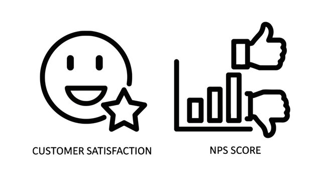 Customer satisfaction and nps score concept illustration with customer service feedback score rating system customer experience rating graphic customer