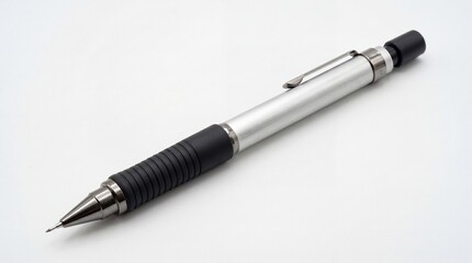 Naklejka premium Modern mechanical pencil with black rubber grip